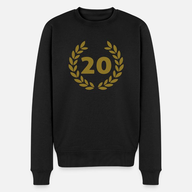 20 - Männer Premium Bio Pullover - Schwarz