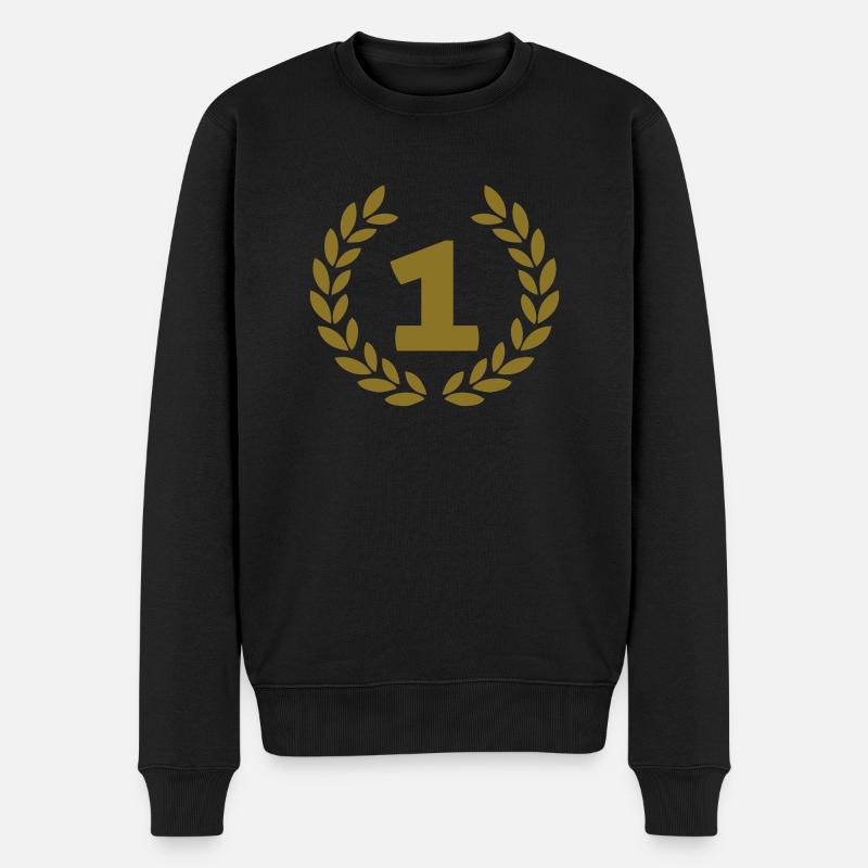 Meister 2024 Nummer 1 Kranz - Männer Premium Bio Pullover - Schwarz