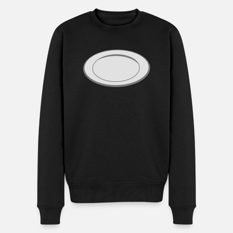 leere Platte - Männer Premium Bio Pullover - Schwarz