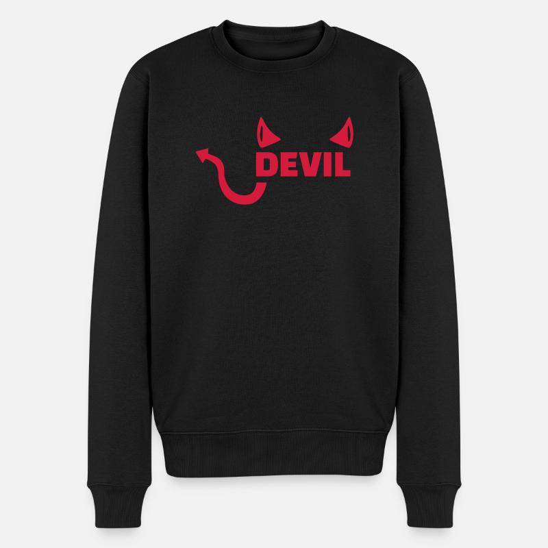 Teufel - Männer Premium Bio Pullover - Schwarz