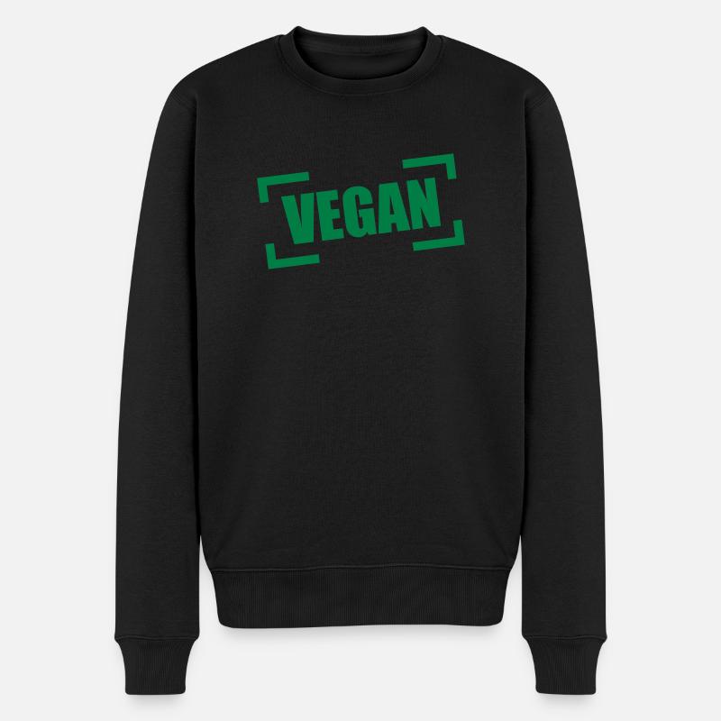 Logo de timbre végétalien - Pull Premium bio Homme - noir