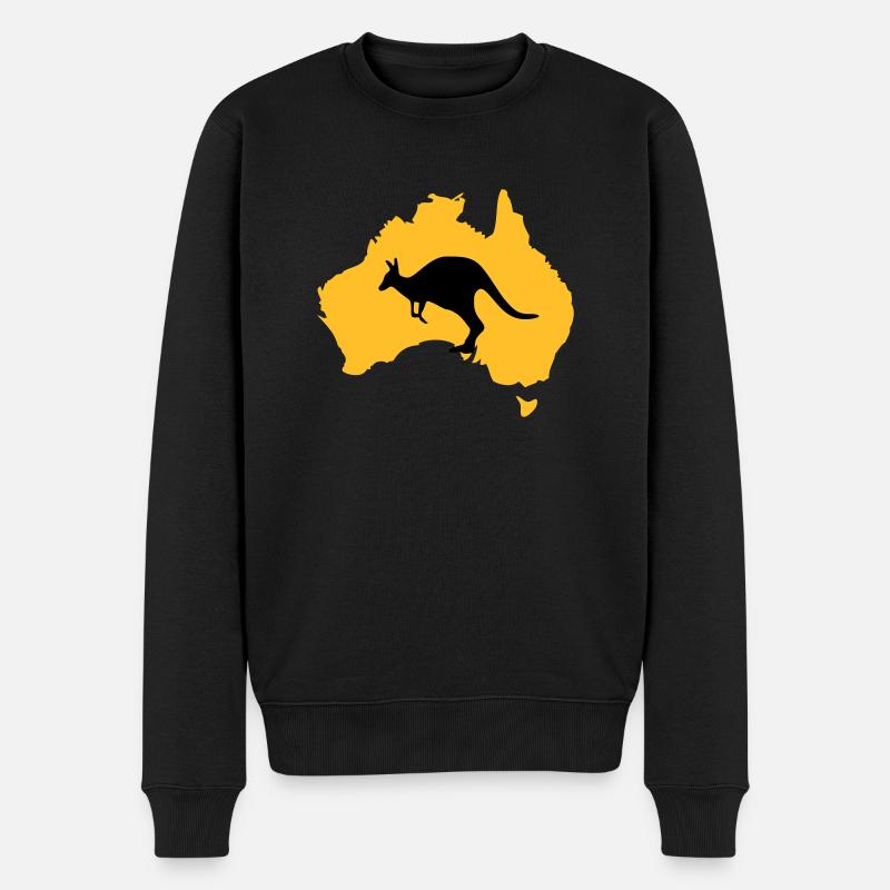 Australien - Männer Premium Bio Pullover - Schwarz