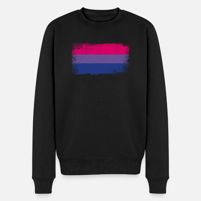 Drapeau bisexuel LGBT - Pull Premium bio Homme - noir