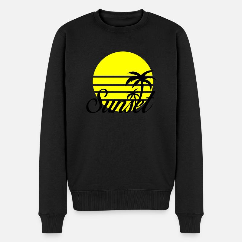 sunset - Pull Premium bio Homme - noir