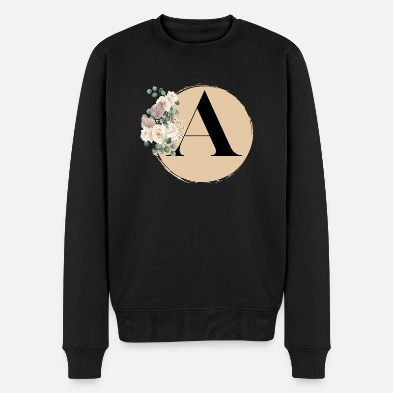 lettre A - Pull Premium bio Homme - noir
