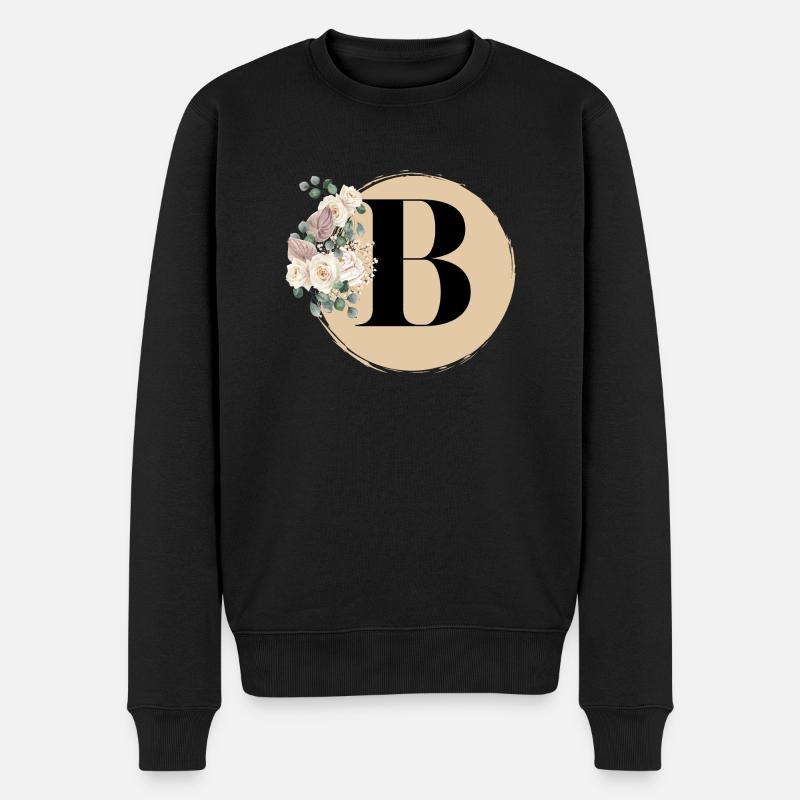 Buchstabe B - Männer Premium Bio Pullover - Schwarz