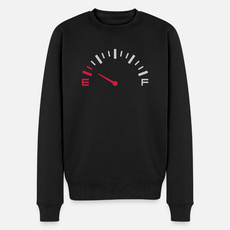 Tank Leer Anzeige - Männer Premium Bio Pullover - Schwarz