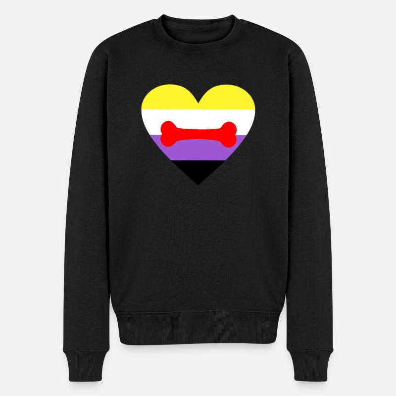 Nonbinary Puppy Play LGBTQ Pride - Männer Premium Bio Pullover - Schwarz