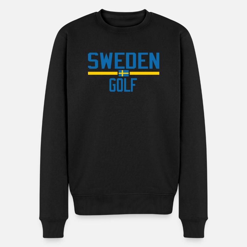 Schweden Golf - Männer Premium Bio Pullover - Schwarz