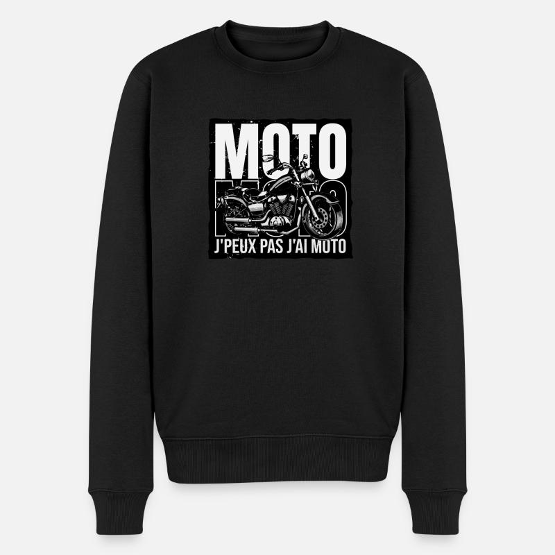 J'peux pas j'ai moto - Pull Premium bio Homme - noir