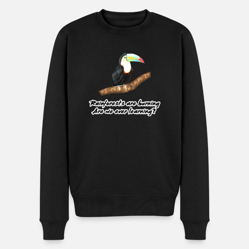 Les forêts tropicales brûlent - Pull Premium bio Homme - noir