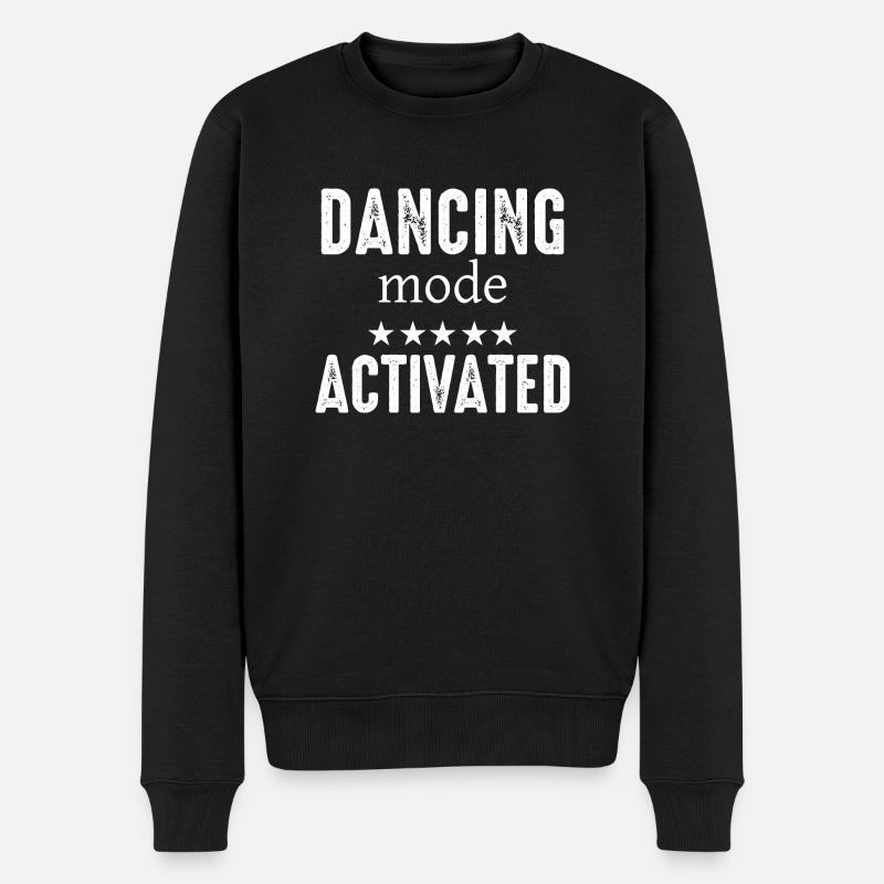 Dancing Dance Music - Männer Premium Bio Pullover - Schwarz