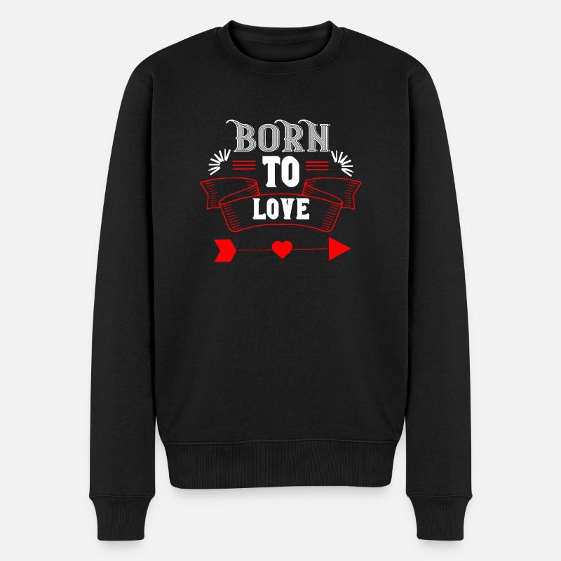Né pour aimer - Pull Premium bio Homme - noir