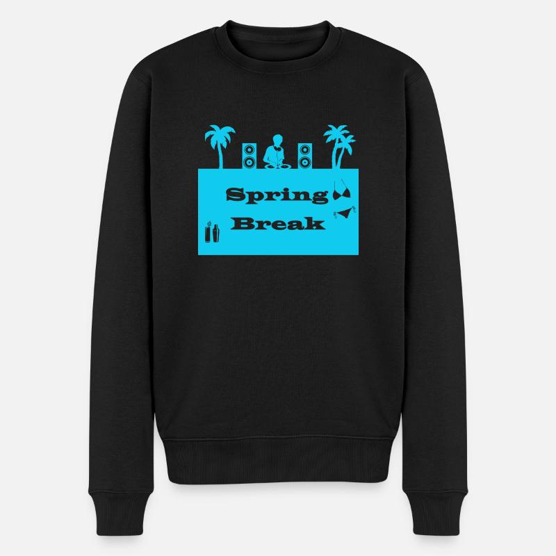 spring break bleu clair - Pull Premium bio Homme - noir