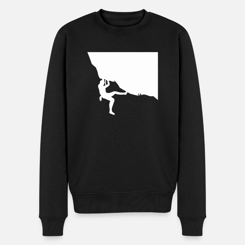 climbing - Männer Premium Bio Pullover - Schwarz