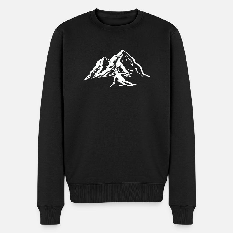 ski berge 1 - Männer Premium Bio Pullover - Schwarz