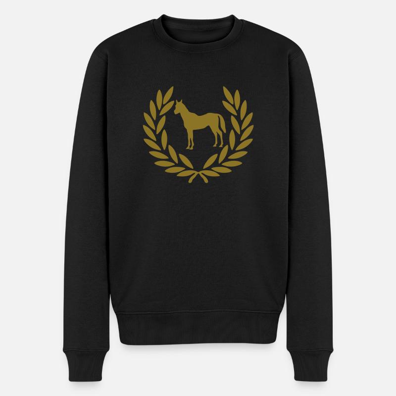 cheval couronne - Pull Premium bio Homme - noir