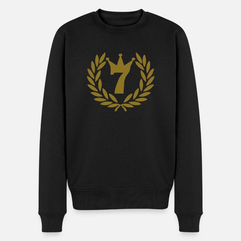 7_corona_premio - Männer Premium Bio Pullover - Schwarz