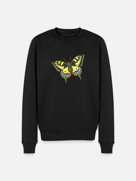 butterfly - Men's Premium Organic Jumper - black