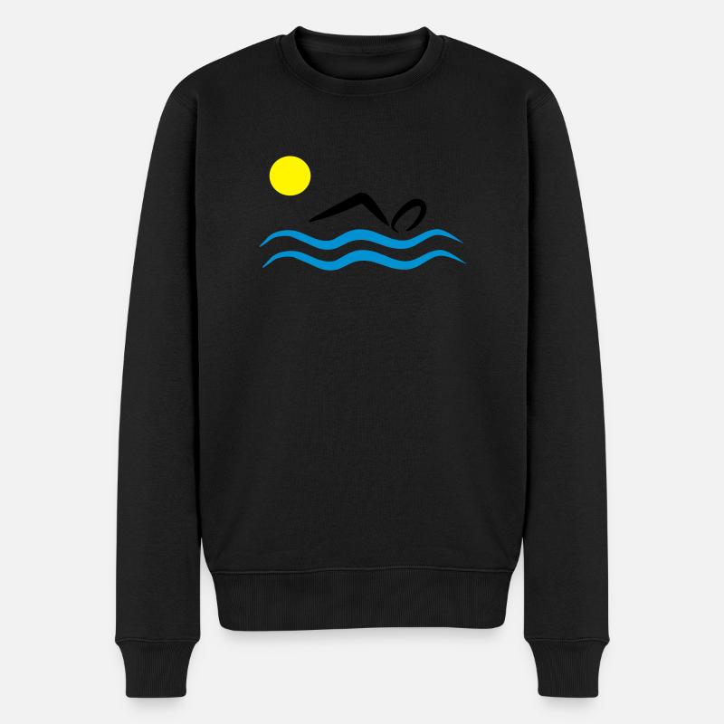 natation - Pull Premium bio Homme - noir