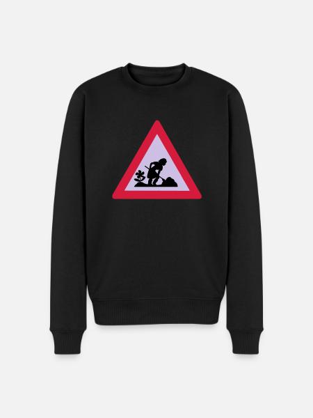 baustelle - Men's Premium Organic Jumper - black