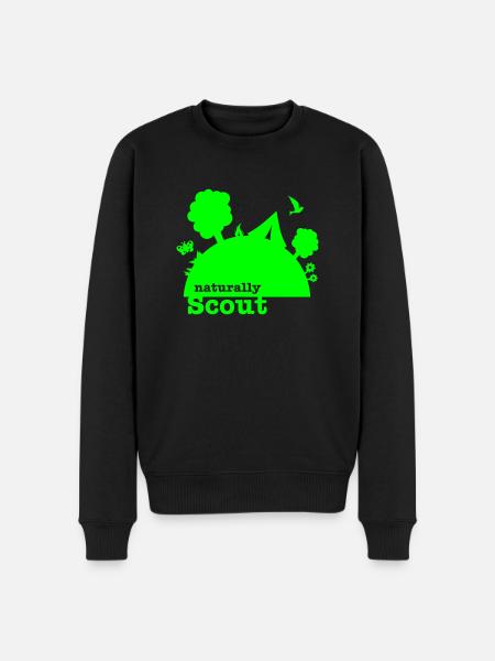 naturally scout - Männer Premium Bio Pullover - Schwarz