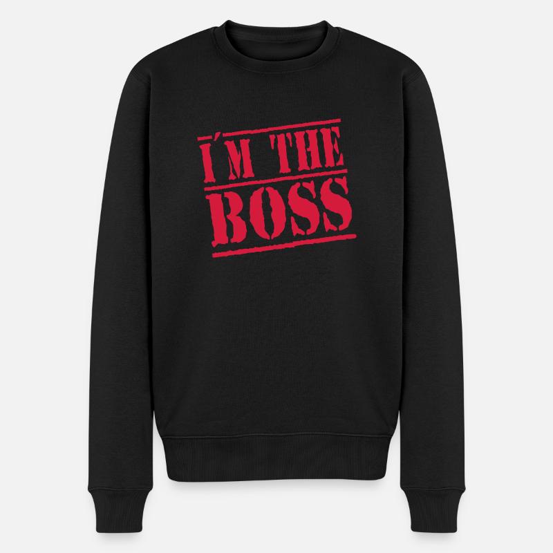 Boss - Männer Premium Bio Pullover - Schwarz