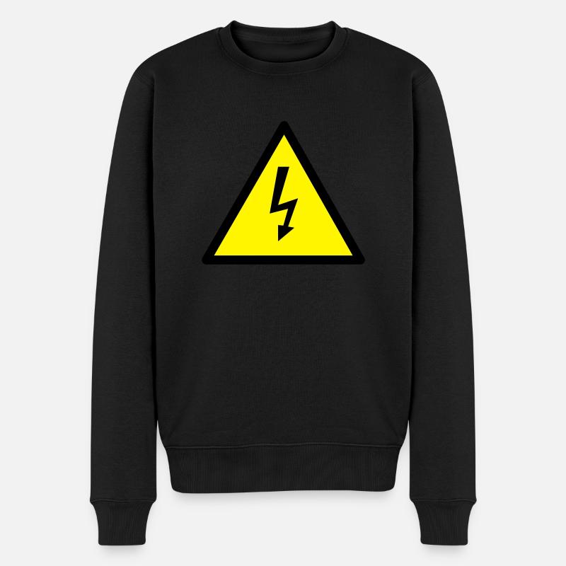 strom - Männer Premium Bio Pullover - Schwarz