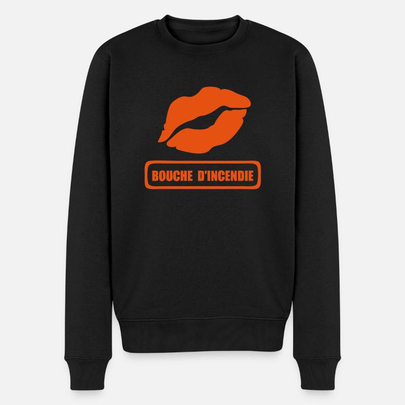 bouche incendie bisous humour - Pull Premium bio Homme - noir