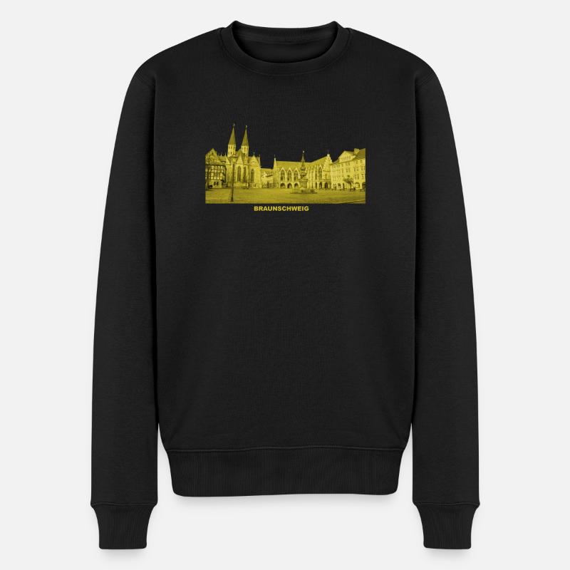 Braunschweig Niedersachsen Altstadtmarkt - Männer Premium Bio Pullover - Schwarz