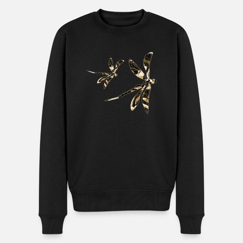 Libellen - Männer Premium Bio Pullover - Schwarz