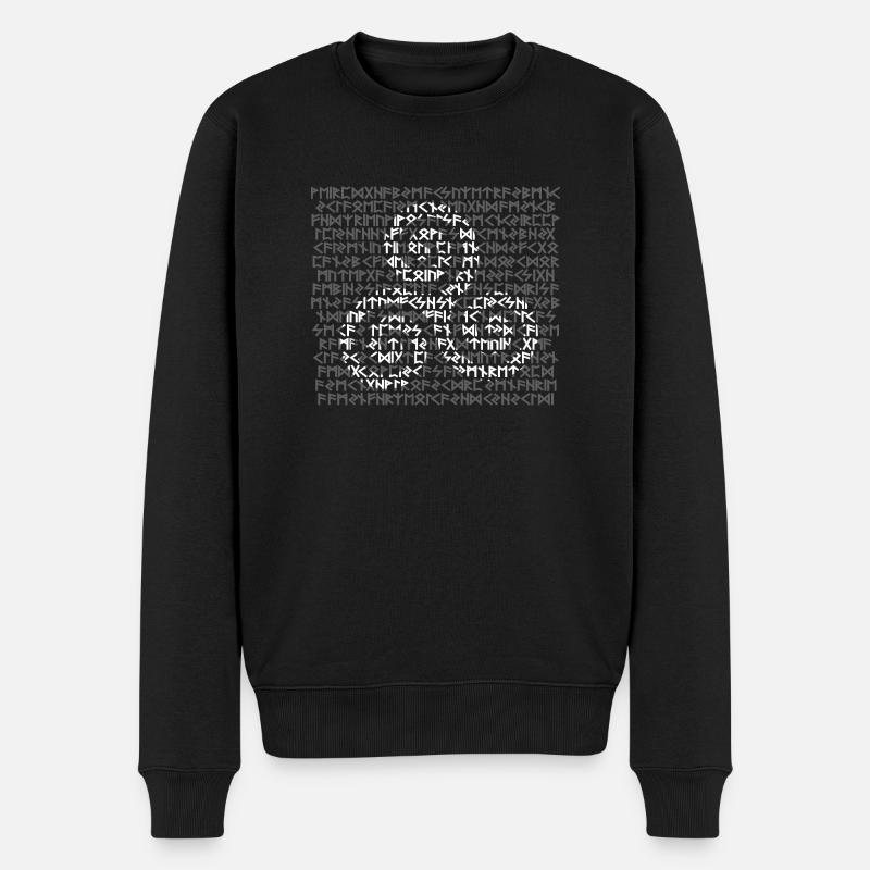 Viking Symbol - Männer Premium Bio Pullover - Schwarz