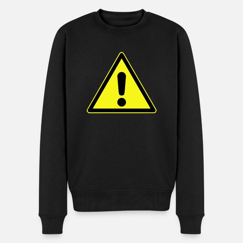 Gevaar Waarschuwing, Avertissement de danger - Pull Premium bio Homme - noir