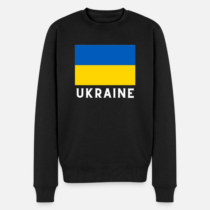 Drapeau Ukraine - Pull Premium bio Homme - noir