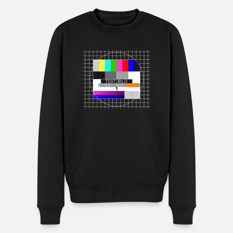 Tester l’image Écran de télévision Affichage nostalgique - Pull Premium bio Homme - noir