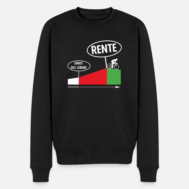 Rente Fahrrad Hobby T-Shirt - Männer Premium Bio Pullover - Schwarz