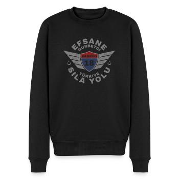 Çankırı - Männer Premium Bio Pullover - Schwarz - Vorne - Nico (187cm)