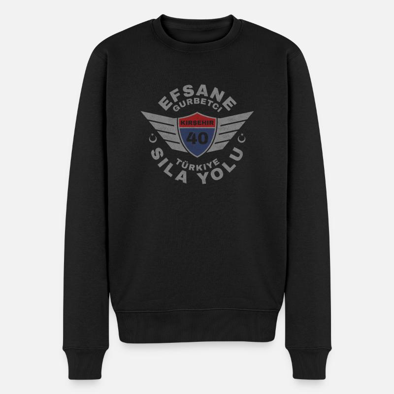 Kırşehir - Männer Premium Bio Pullover - Schwarz