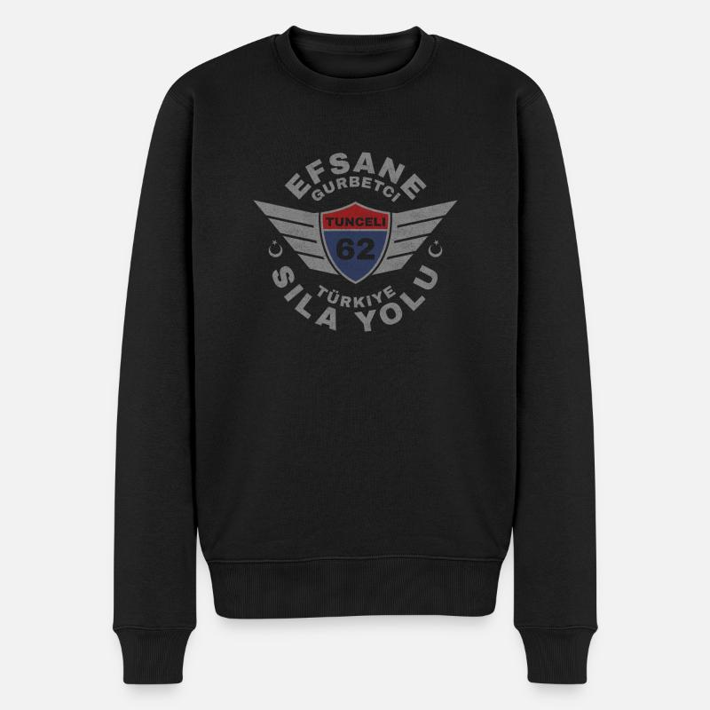 Tunceli - Men's Premium Organic Jumper - black