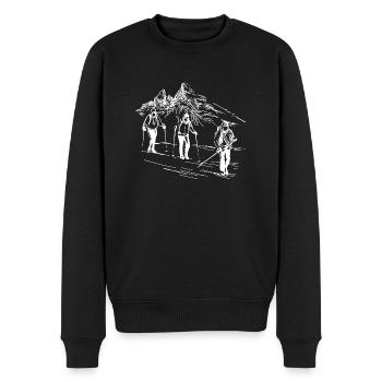 Ein Tribut an den Watzmann: Berchtesgadener Land - Männer Premium Bio Pullover - Schwarz - Vorne - Nico (187cm)