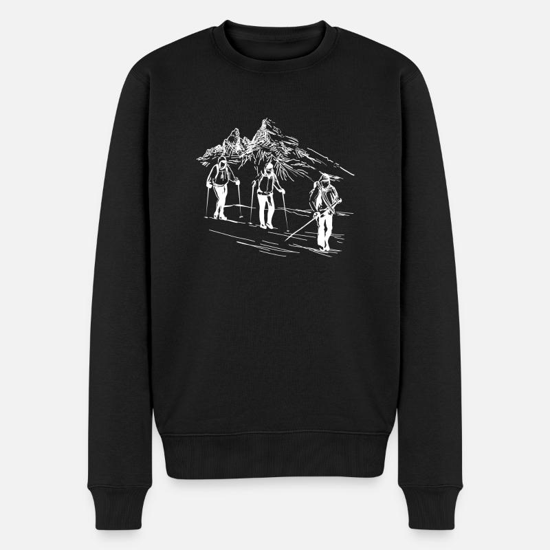 Ein Tribut an den Watzmann: Berchtesgadener Land - Männer Premium Bio Pullover - Schwarz