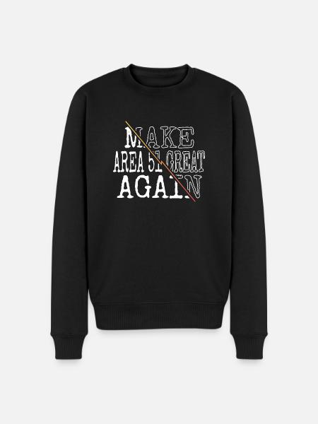 alien abduction alien spaceship alien - Men's Premium Organic Jumper - black