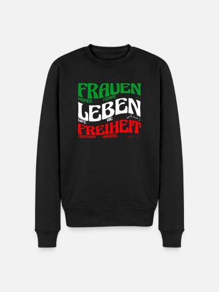 Women Life Freedom, - Men's Premium Organic Jumper - black