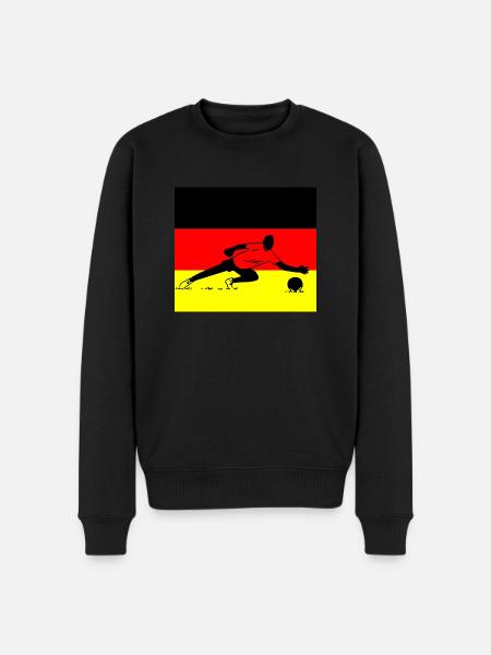 Soccer Fussball - Männer Premium Bio Pullover - Schwarz