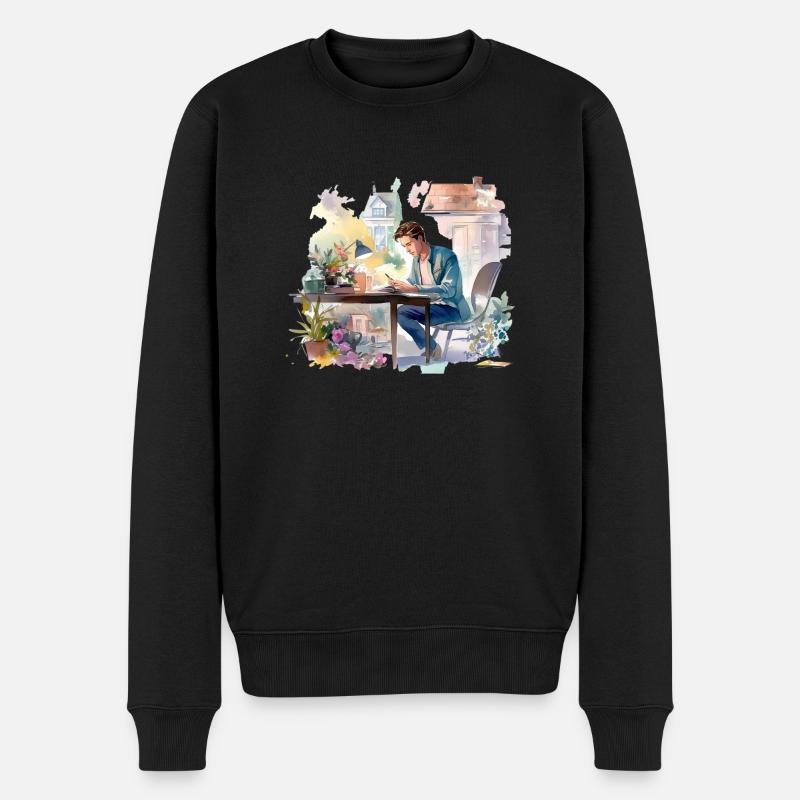 Alone without you - Men's Premium Organic Jumper - black
