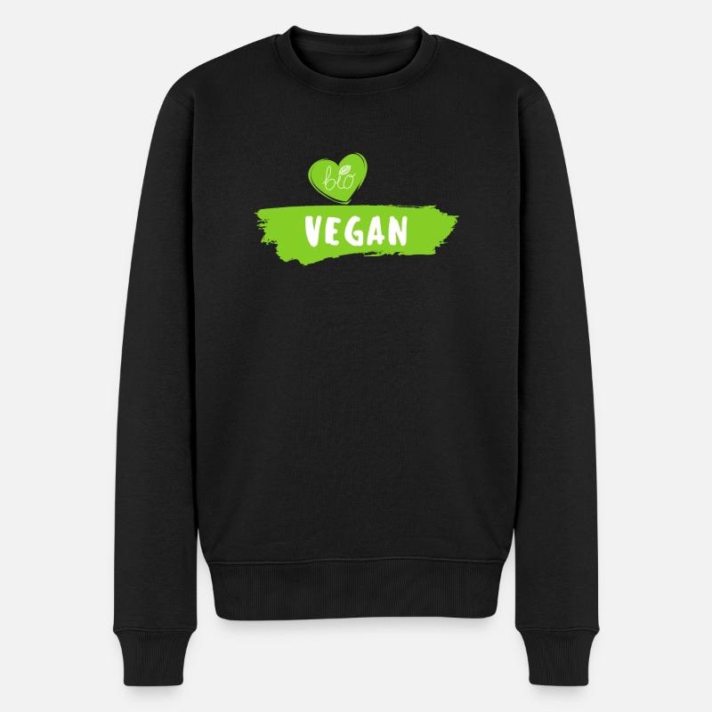 Bio vegan - Männer Premium Bio Pullover - Schwarz