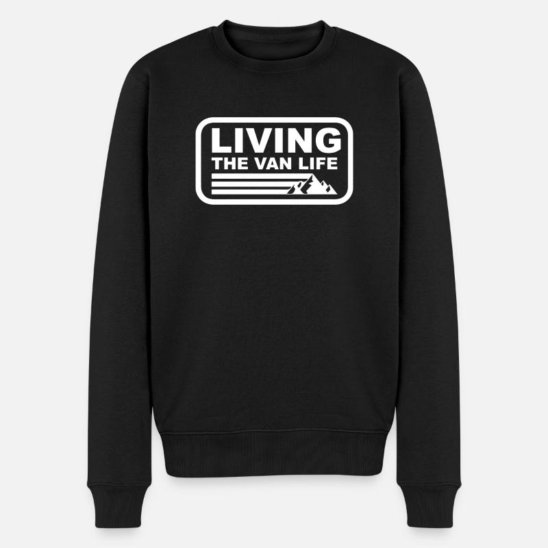 spreadshirtdesign 18 - Männer Premium Bio Pullover - Schwarz
