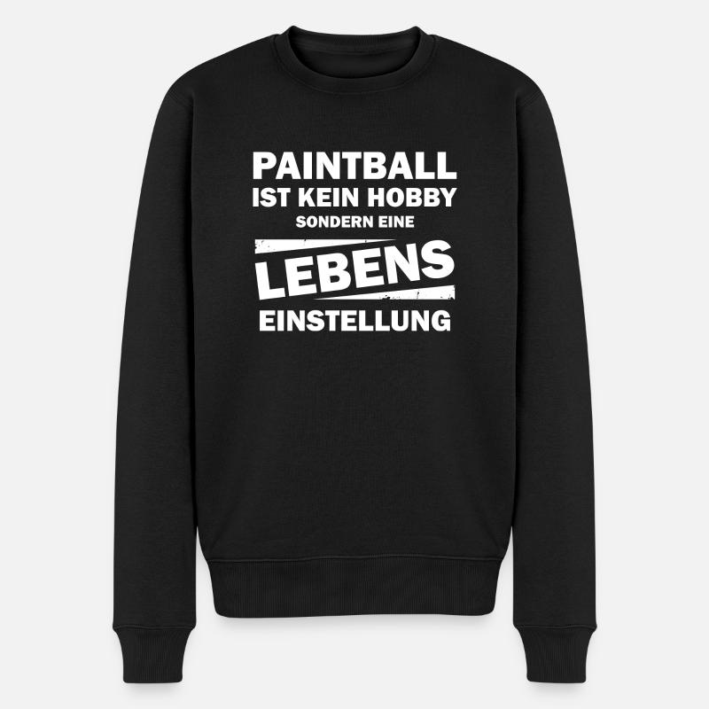 Paintball Airsoft - Männer Premium Bio Pullover - Schwarz