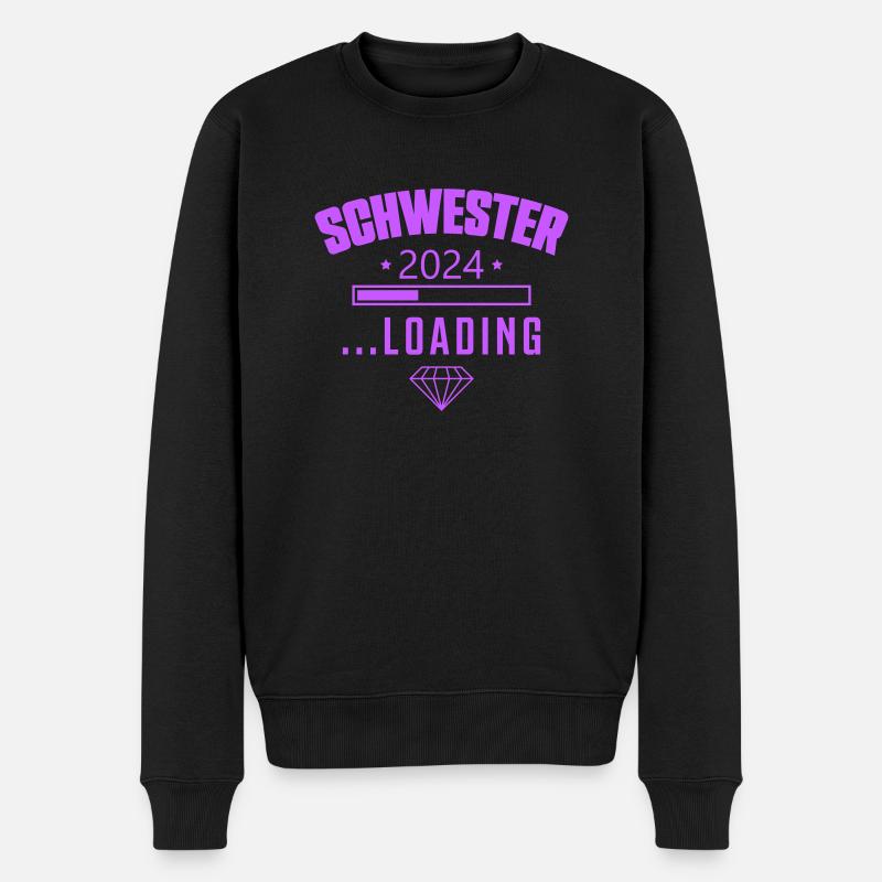 schwester 2024 loading - Männer Premium Bio Pullover - Schwarz