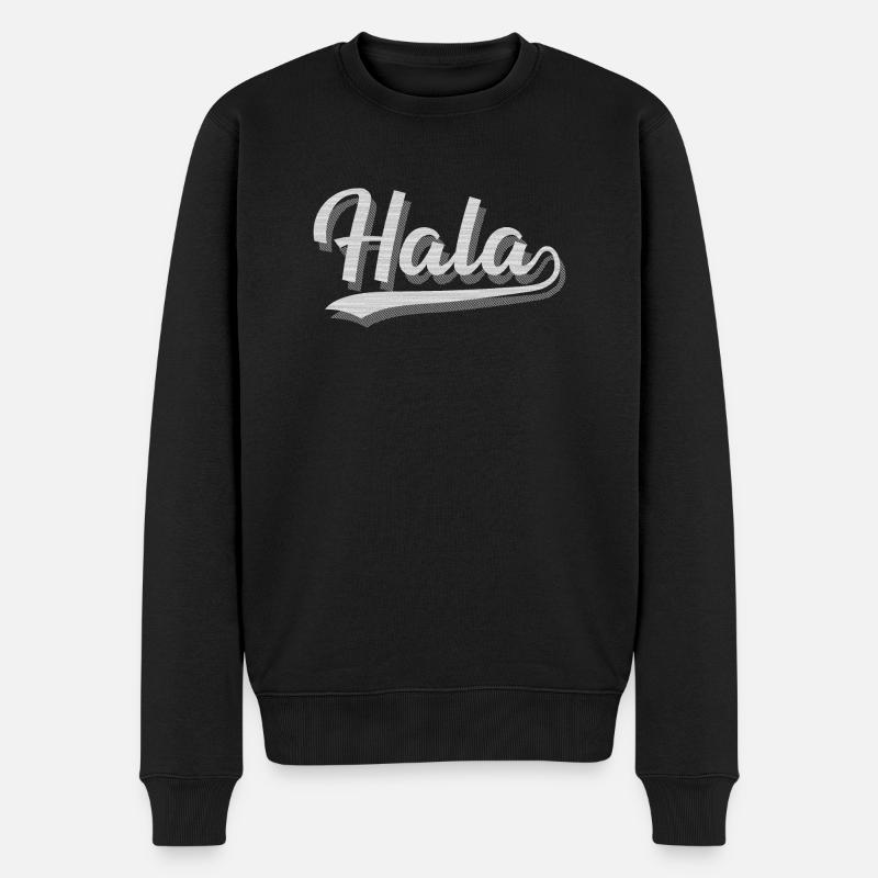 Hala - Männer Premium Bio Pullover - Schwarz
